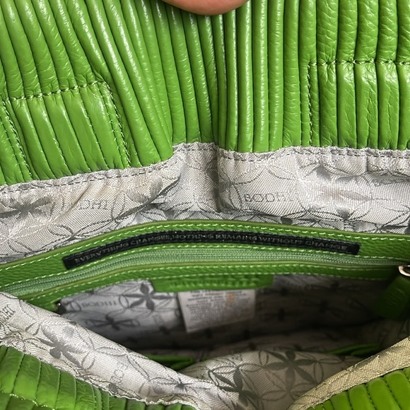 BODHI green leather hobo bag large - Picture 2 of 5